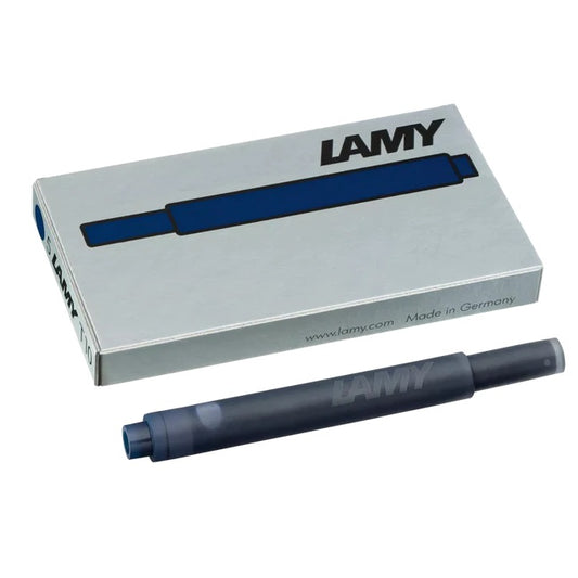 LAMY T10 Fountain Pen Ink Cartridges, Blue-Black Ink, Pack Of 5 Cartridges