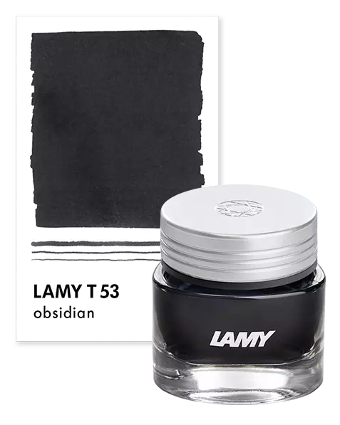 LAMY T53 Ink Bottle, Obsidian 660 - Black Crystal Ink (30ml)