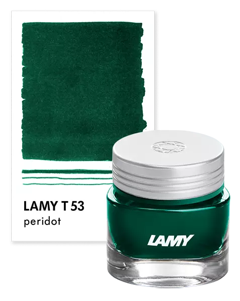 LAMY T53 Ink Bottle, Peridot 420 - Green Crystal Ink (30ml)