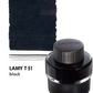 LAMY T51 30 ml Fountain Pen Ink Bottle Box Pack, Plastic Base, Black Ink