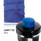 LAMY T52 50 ml Fountain Pen Ink Bottle, Comes With An In-Built Of Blotting Paper Around The Base, Blue Ink