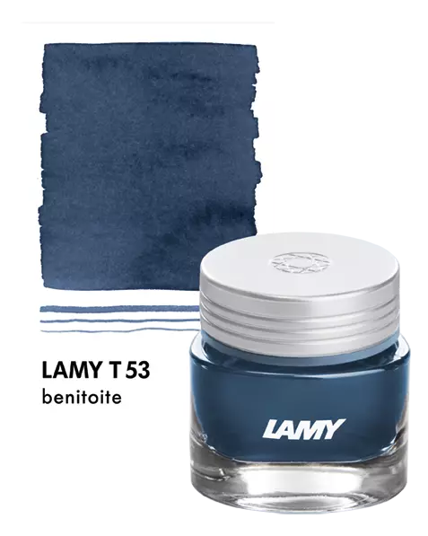 LAMY T53 Ink Bottle, Benitoite 380 - Dark Blue Crystal Ink (30ml)