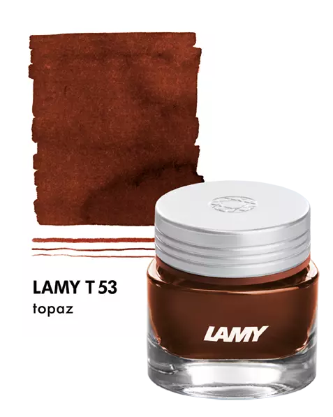 LAMY T53 Ink Bottle, Topaz 500 - Brown Crystal Ink (30ml)