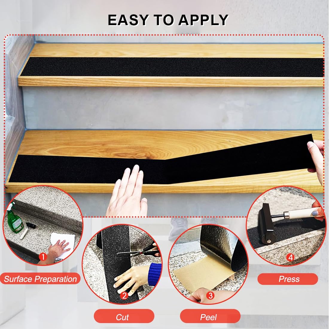 NUOVI Anti-Skid Tape (18mtr X 50mm, Black)