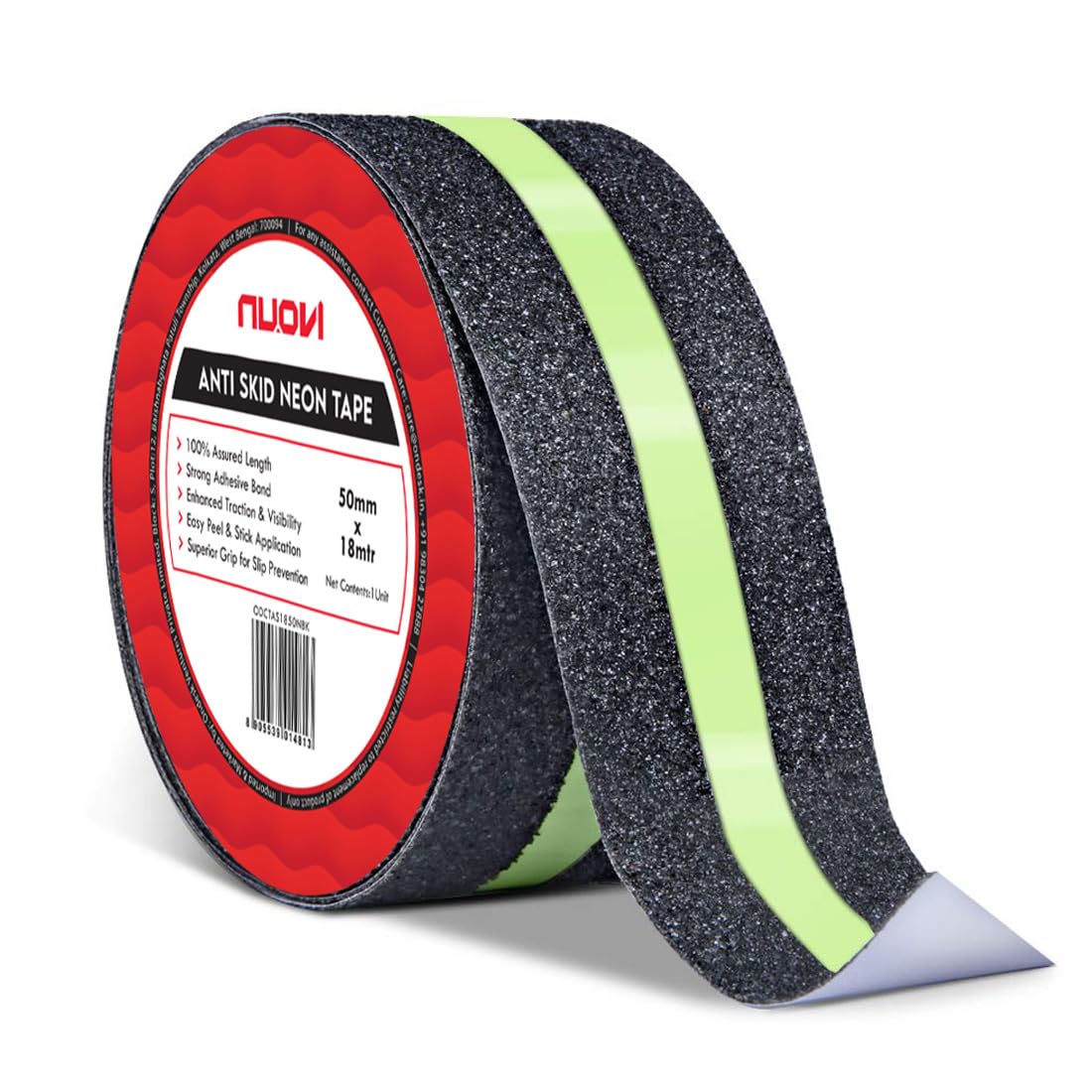 NUOVI Anti-Skid Tape (18mtr X 50mm, Neon Black)