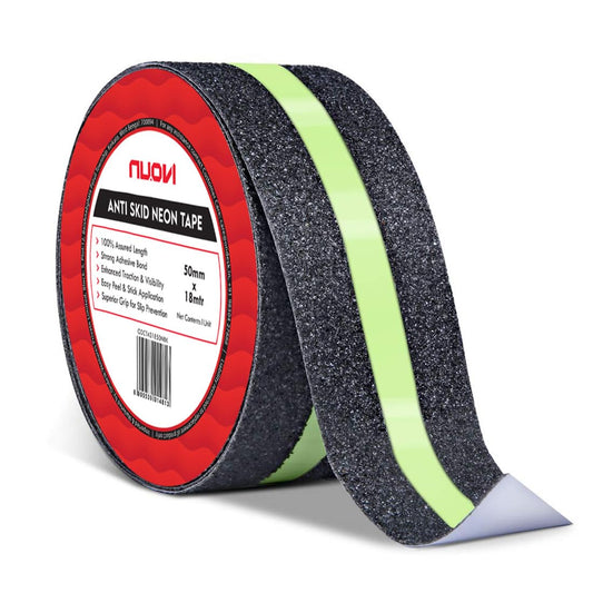 NUOVI Anti-Skid Tape (18mtr X 50mm, Neon Black)