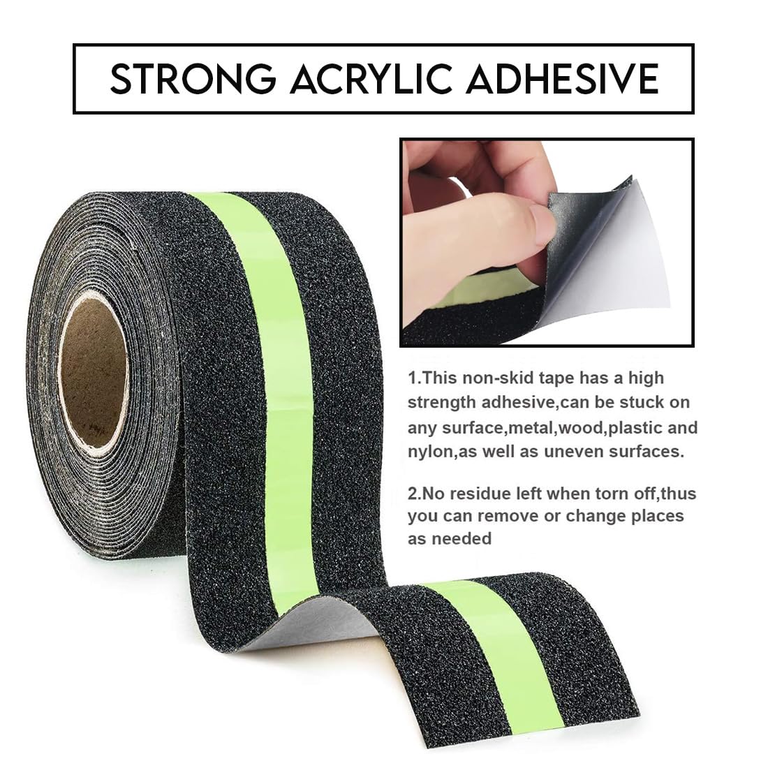 NUOVI Anti-Skid Tape (18mtr X 50mm, Neon Black)
