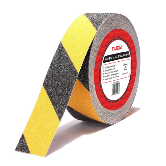 NUOVI Anti-Skid Tape (5mtr X 50mm, Black & Yellow)
