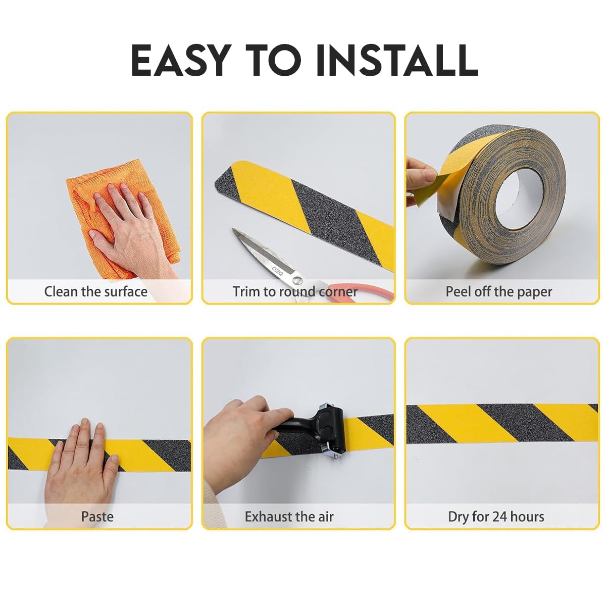 NUOVI Anti-Skid Tape (5mtr X 50mm, Black & Yellow)