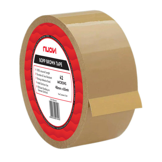 NUOVI BOPP Tape (65mtr X 48mm, Brown)