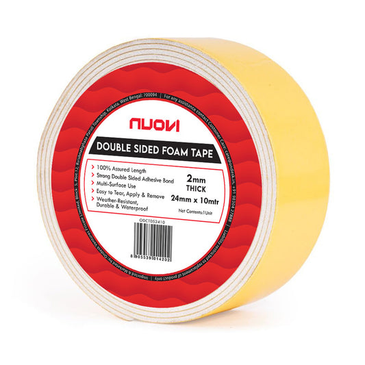 NUOVI Double Sided Foam Tape (10mtr, 2mm Thick)