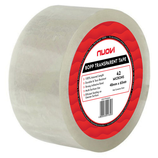 NUOVI BOPP Tape (65mtr X 48mm, Transparent)