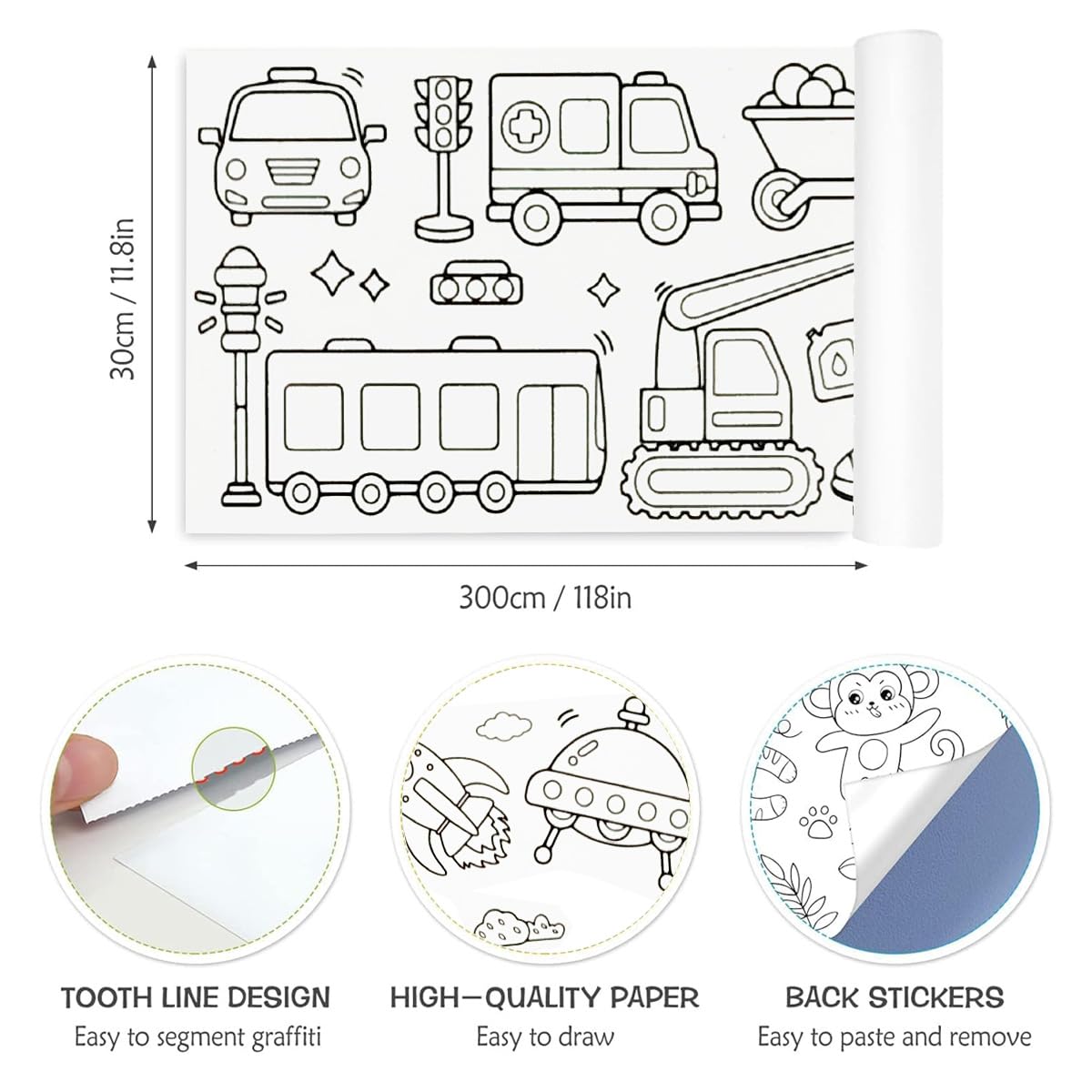 NUOVI Drawing Roll (Travel Theme)