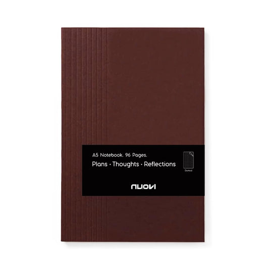 NUOVI A5 Record Notebook-Dotted Grid (Coffee, 96 Pages)