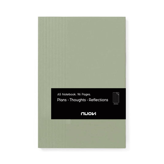 NUOVI A5 Record Notebook-Dotted Grid (Smoke Grey, 96 Pages)