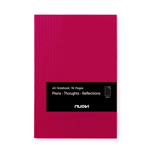 NUOVI A5 Record Notebook-Dotted Grid (Wine Red, 96 Pages)