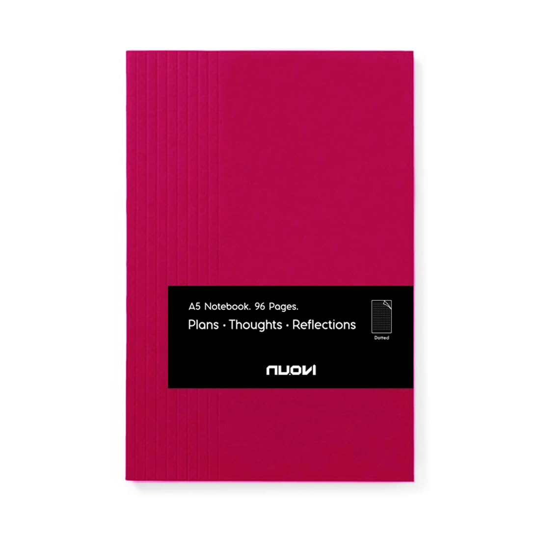 NUOVI A5 Record Notebook-Ruled Grid (Wine Red, 96 Pages)