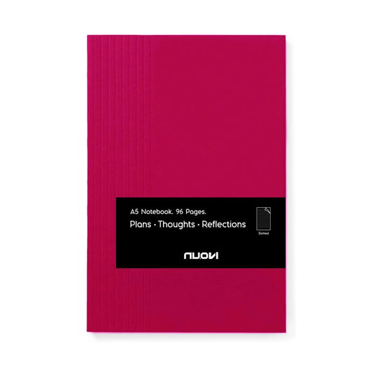 NUOVI A5 Record Notebook-Ruled Grid (Wine Red, 96 Pages)