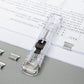 NUOVI Paper Clam Clip Dispenser (Incl. 8 Clip, Transparent Body)