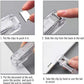NUOVI Paper Clam Clip Dispenser (Incl. 8 Clip, Transparent Body)