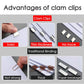 NUOVI Paper Clam Clip Dispenser (Incl. 8 Clip, Transparent Body)