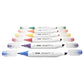 NUOVI Dual-Tip Alcohol Based Sketch Art Markers (Radiant Hue, 6 Shades)