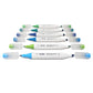 NUOVI Dual-Tip Alcohol Based Sketch Art Markers (Serene Hue, 6 Shades)