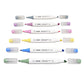 NUOVI Dual-Tip Alcohol Based Sketch Art Markers (Soft Hue, 6 Shades)