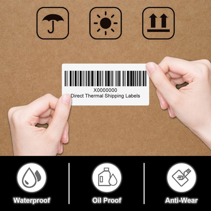 NUOVI 2"X1" Direct Thermal Barcode Label (1000 Stickers)