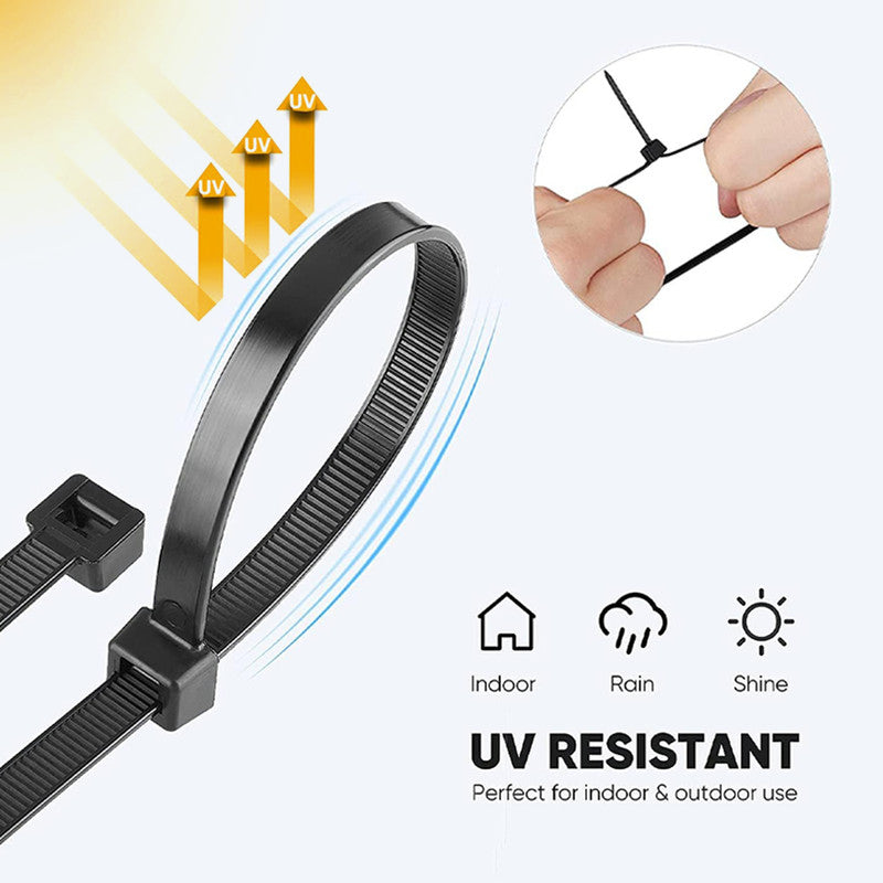 NUOVI Black Zip Ties 100mm (Set of 100)