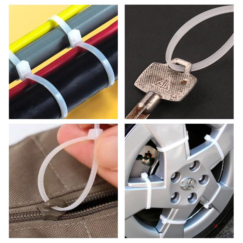 NUOVI White Zip Ties 100mm (Set of 100)