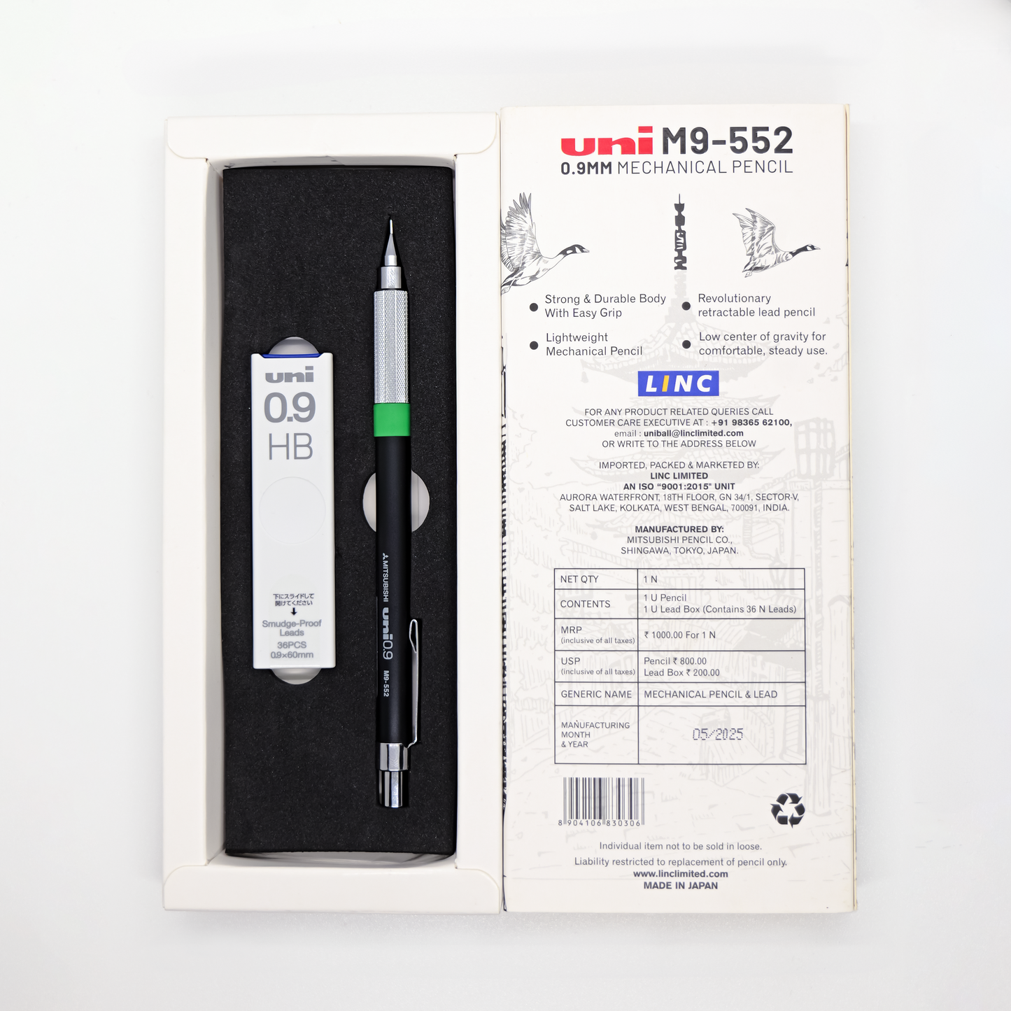 uni-ball M9-552 Mechanical Pencil with 0.9 mm HB Lead