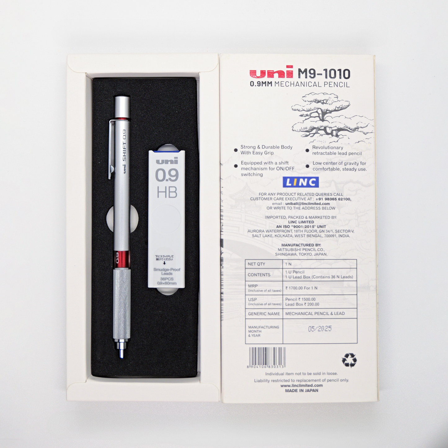 uni-ball M9-1010 Mechanical Pencil with 0.9 mm HB Lead