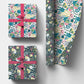 PaperPep Green & White Coral Floral Double Sides Print Gift Wrapping Paper 19"X29" Pack of 10 Sheets
