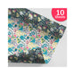 PaperPep Green & White Coral Floral Double Sides Print Gift Wrapping Paper 19"X29" Pack of 10 Sheets