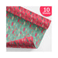 PaperPep Red & Green Feathers Double Sides Print Gift Wrapping Paper 19"X29" Pack of 10 Sheets