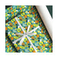PaperPep Green Geometric Brush Strokes Print Gift Wrapping Paper 19"X29" Pack of 10 Sheets