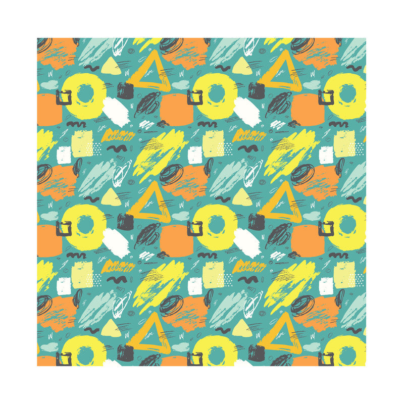 PaperPep Green Geometric Brush Strokes Print Gift Wrapping Paper 19"X29" Pack of 10 Sheets