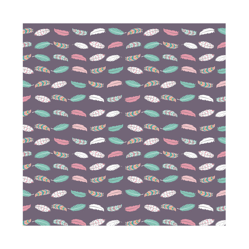 PaperPep Grey Multiple Feather Print Gift Wrapping Paper 19"X29" Pack of 10 Sheets