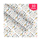 PaperPep White Birthday Print Gift Wrapping Paper 19"X29" Pack of 10 Sheets