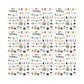 PaperPep White Birthday Print Gift Wrapping Paper 19"X29" Pack of 10 Sheets