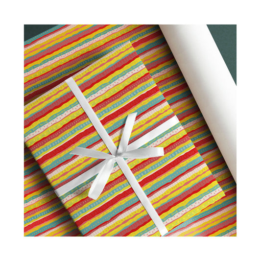 PaperPep Multicolor Festive Print Gift Wrapping Paper 19"X29" Pack of 10 Sheets
