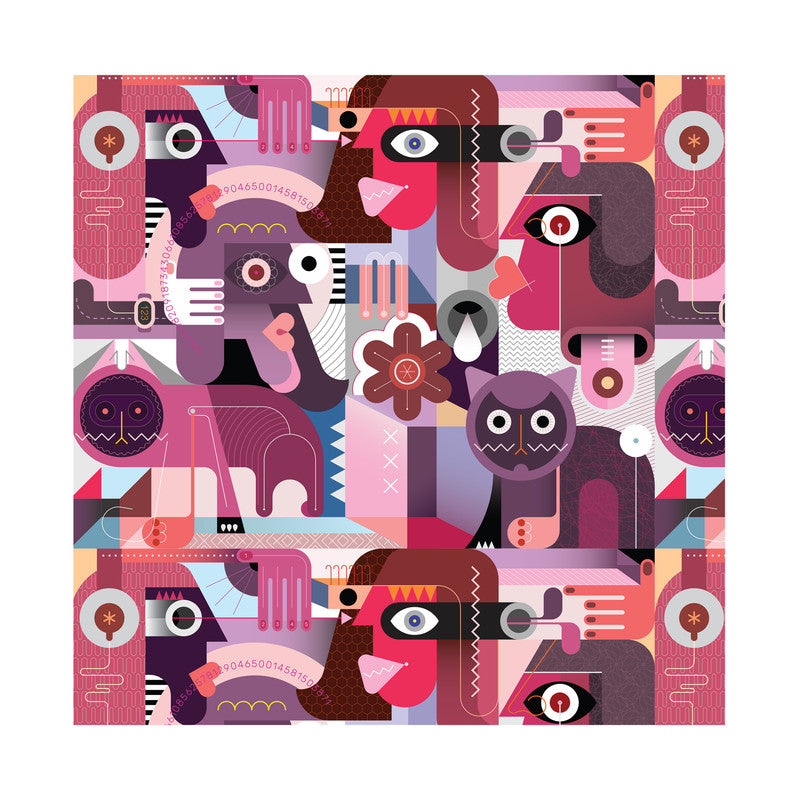 PaperPep Music & Cat Eyes Print Gift Wrapping Paper 19"X29" Pack of 10 Sheets