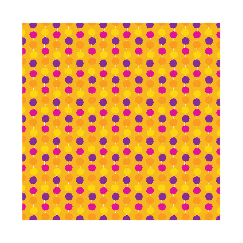 PaperPep Yellow Traditional Festive Print Gift Wrapping Paper 19"X29" Pack of 10 Sheets