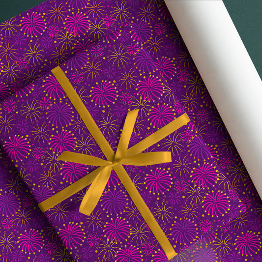 PaperPep Festive Sparkle Print Gift Wrapping Paper 19"X29" Pack of 10 Sheets