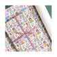 PaperPep White Birthday Doodle Print Gift Wrapping Paper 19"X29" Pack of 10 Sheets