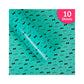 PaperPep Green Moustache Print Gift Wrapping Paper 19"X29" Pack of 10 Sheets