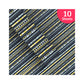 PaperPep Dark Blue Lines Print Gift Wrapping Paper 19"X29" Pack of 10 Sheets