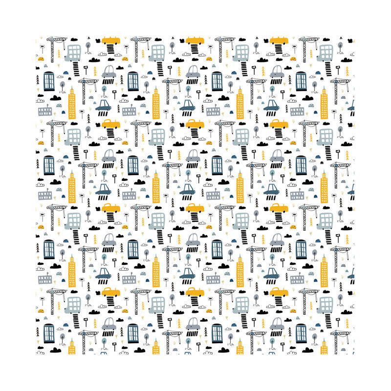 PaperPep White Car Print Gift Wrapping Paper 19"X29" Pack of 10 Sheets