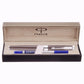 Parker Premium Aster Matte Brown Chrome Trim Roller Ball Pen, Blue Ink, Pack Of 1